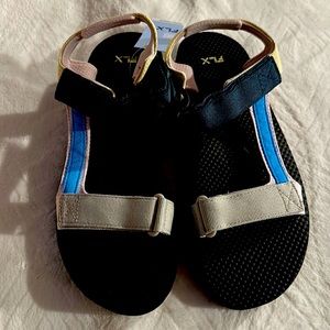 FLX Strap Sandal multicolor by Kohls NWT